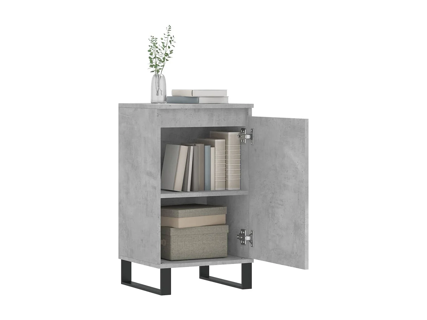 Buffets | Bahuts | Meuble de rangement 2 pcs gris béton 40x35x70 cm bois d'ingénierie