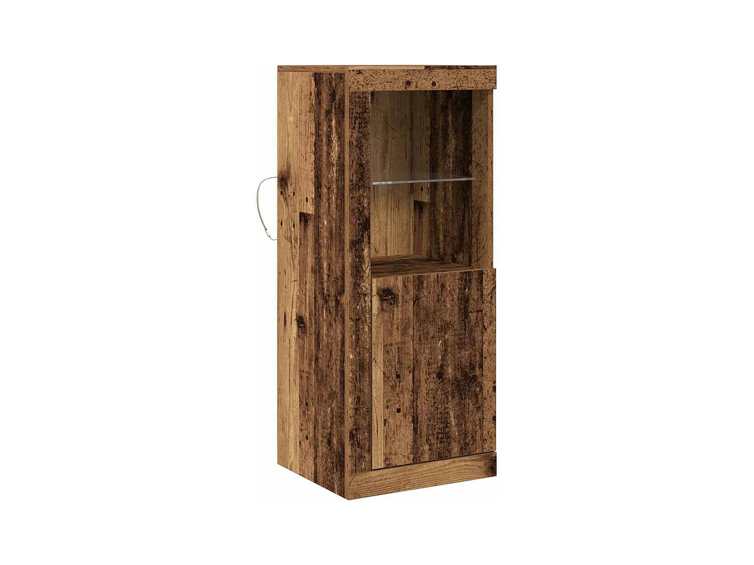 Buffet | Bahut | Meuble de rangement avec lumières LED en vieux bois 41x37x100 cm