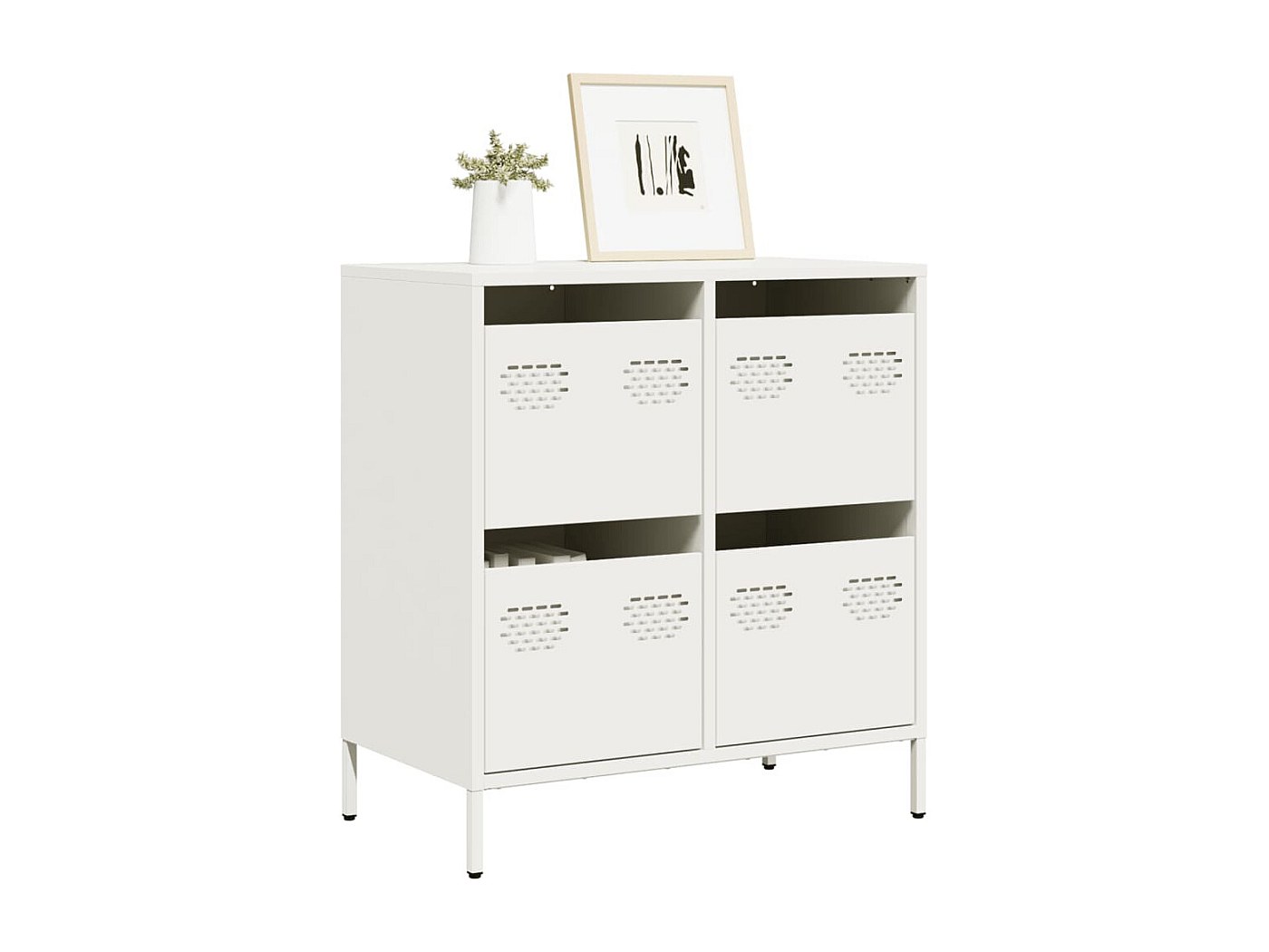 Armadio Ufficio In Acciaio VidaXL – Bianco 60x40x105 Cm, Con Serratura E Design Moderno, Per Uso Interno