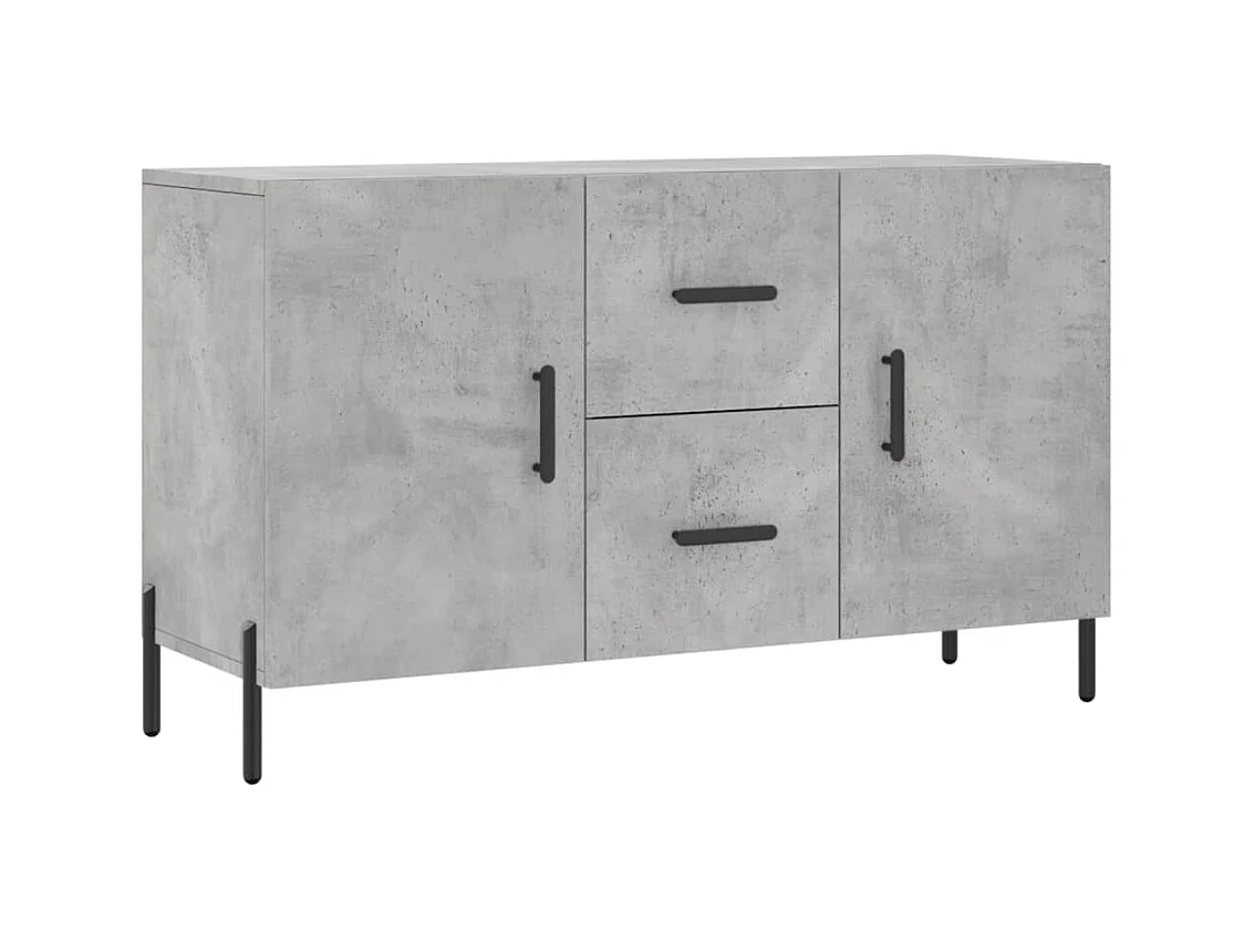 Buffet | Bahut | Meuble de rangement gris béton 100x36x60 cm bois d'ingénierie