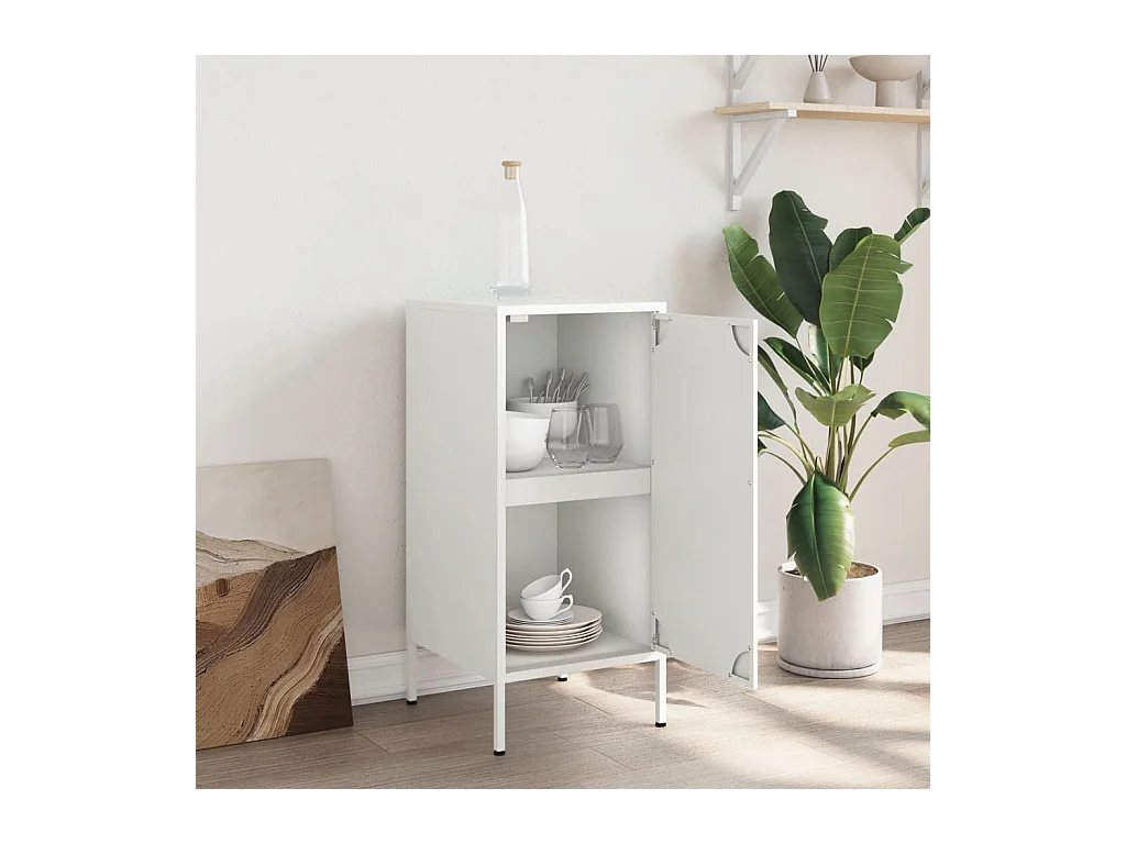 Buffet | Bahut | Meuble de rangement blanc 36x39x79 cm acier