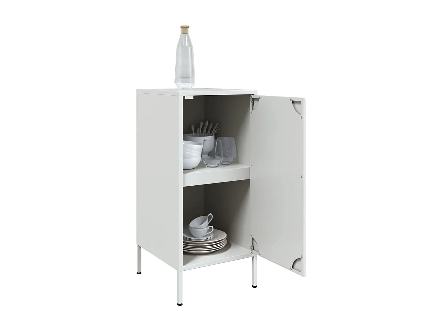 Credenza | Buffet | Armadio Bianca 36x39x79 cm in Acciaio