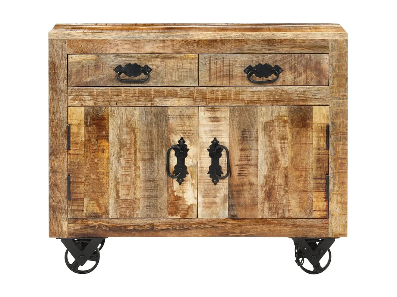 Buffet | Bahut | Meuble de rangement 80x30x65 cm bois de manguier brut massif