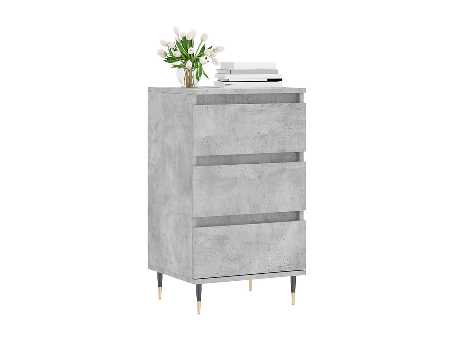 Buffet | Bahut | Meuble de rangement gris béton 40x35x70 cm bois d'ingénierie