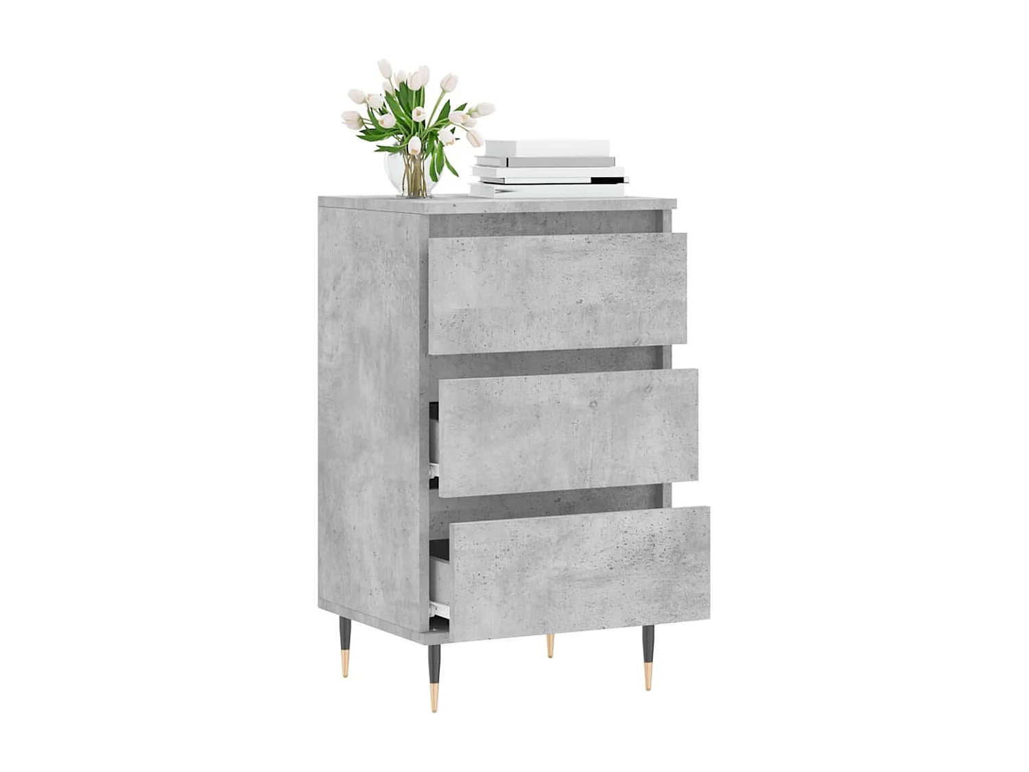 Buffet | Bahut | Meuble de rangement gris béton 40x35x70 cm bois d'ingénierie