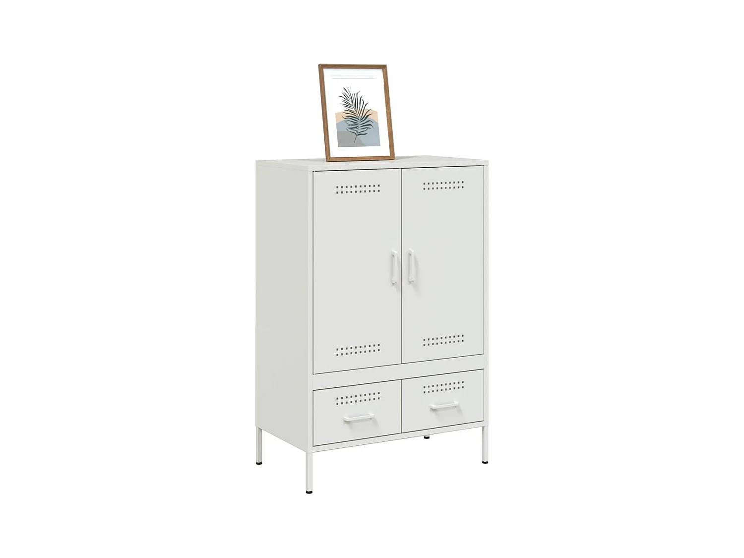 Credenza | Buffet | Armadio Bianca 68x39x101,5 cm in Acciaio