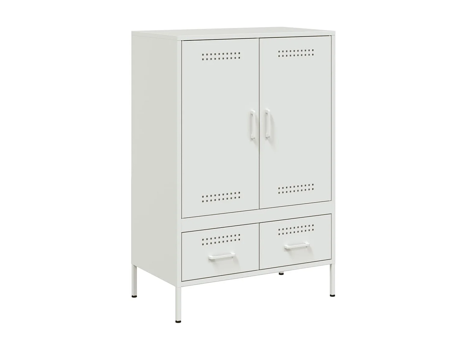 Credenza | Buffet | Armadio Bianca 68x39x101,5 cm in Acciaio