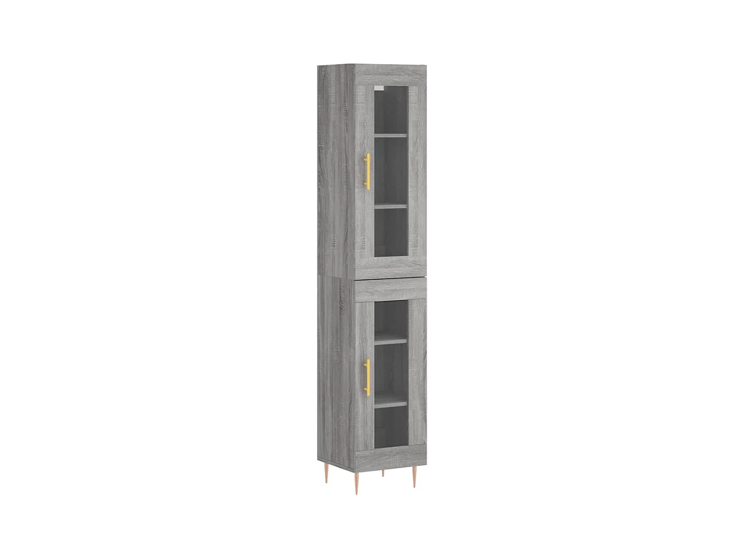 Buffet | Bahut | Meuble de rangement haut Sonoma gris 34,5x34x180 cm Bois d'ingénierie