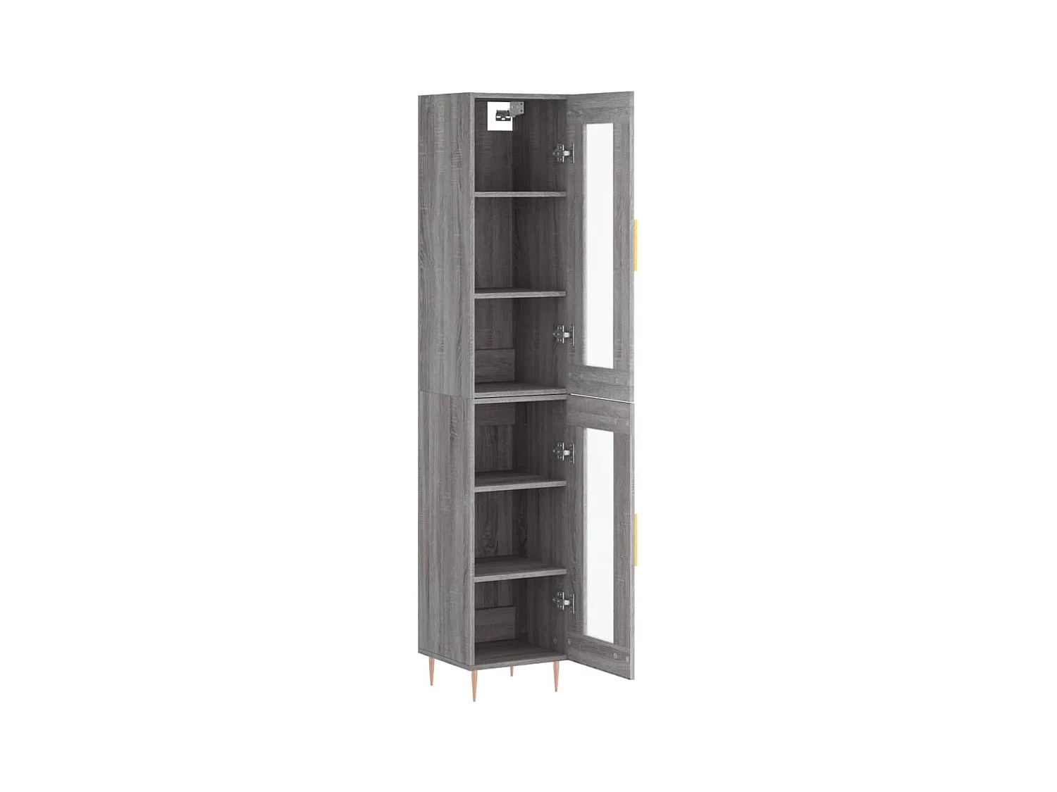 Buffet | Bahut | Meuble de rangement haut Sonoma gris 34,5x34x180 cm Bois d'ingénierie