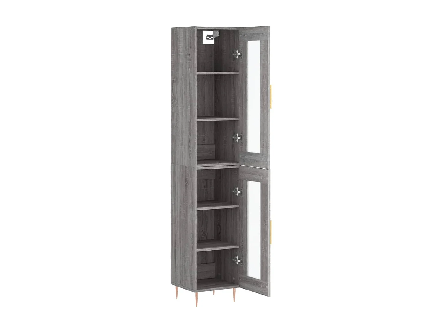 Buffet | Bahut | Meuble de rangement haut Sonoma gris 34,5x34x180 cm Bois d'ingénierie