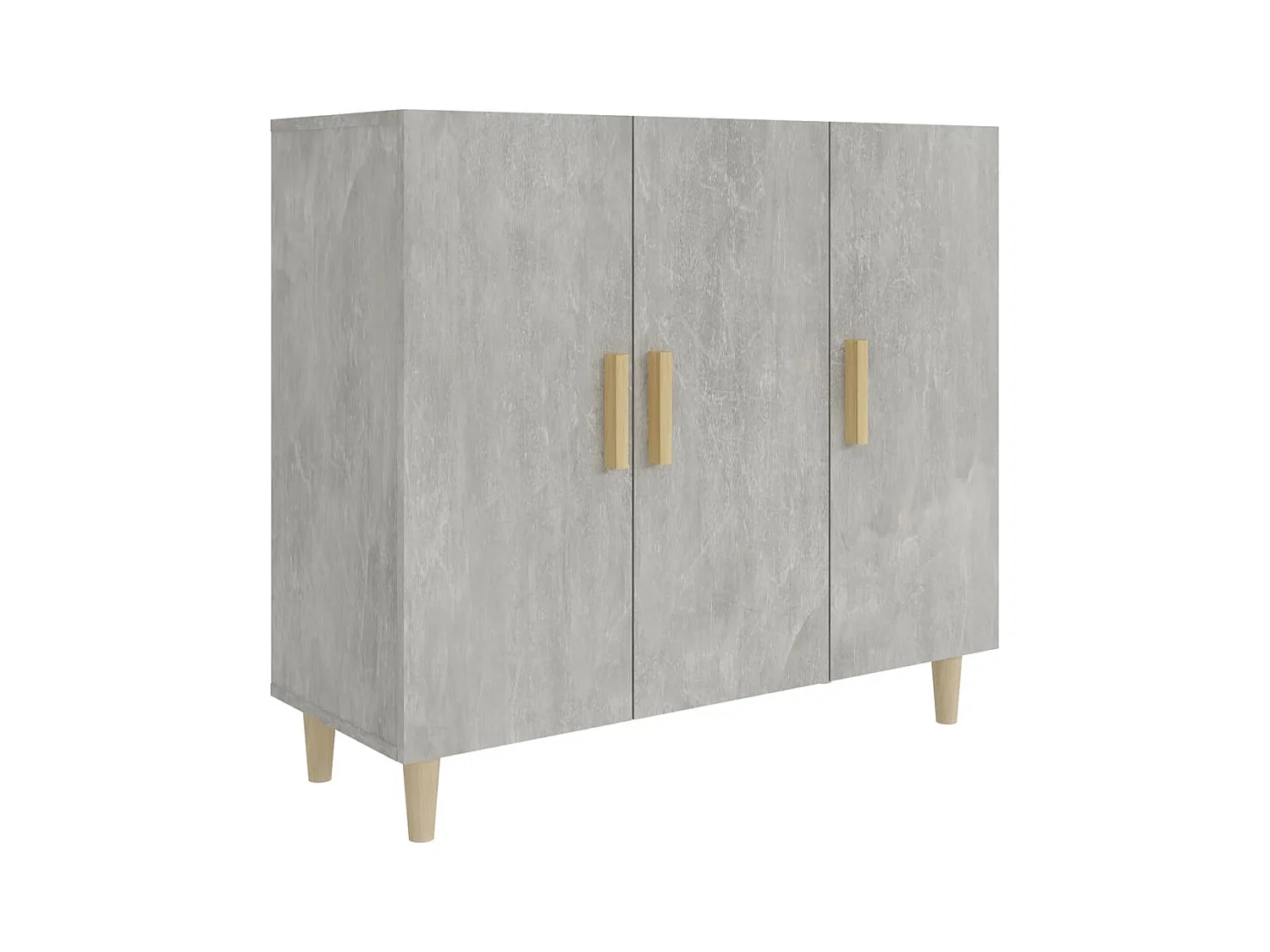 Credenza | Buffet | Armadio Grigio Cemento 90x34x80 cm in Legno Multistrato