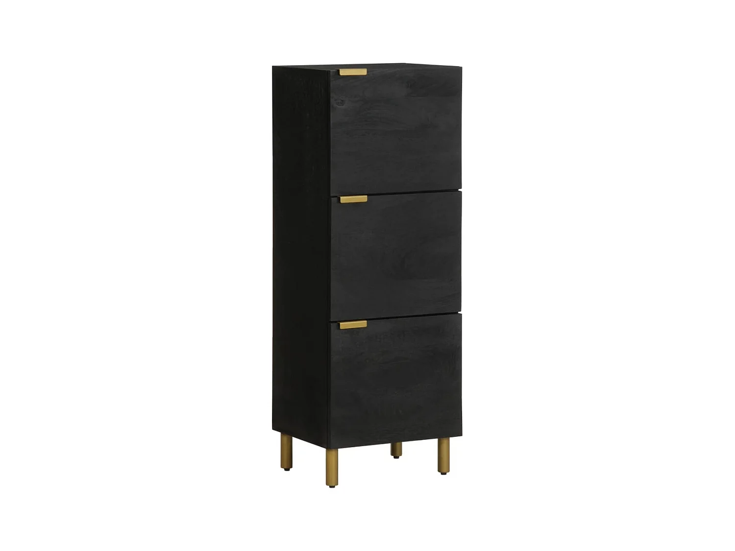 Credenza | Buffet | Armadio Nera 40x33x110 cm in Legno Multistrato