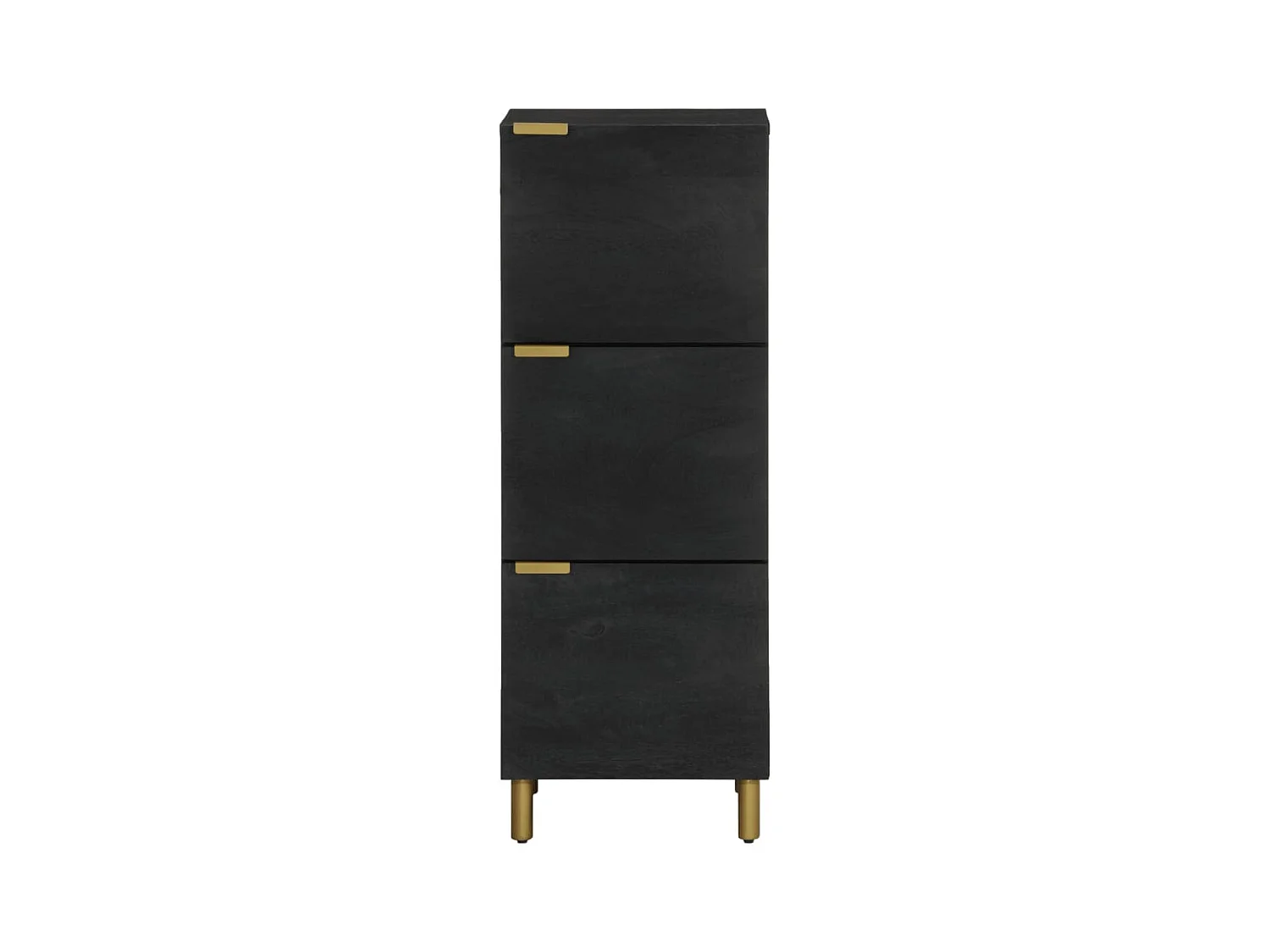 Credenza | Buffet | Armadio Nera 40x33x110 cm in Legno Multistrato
