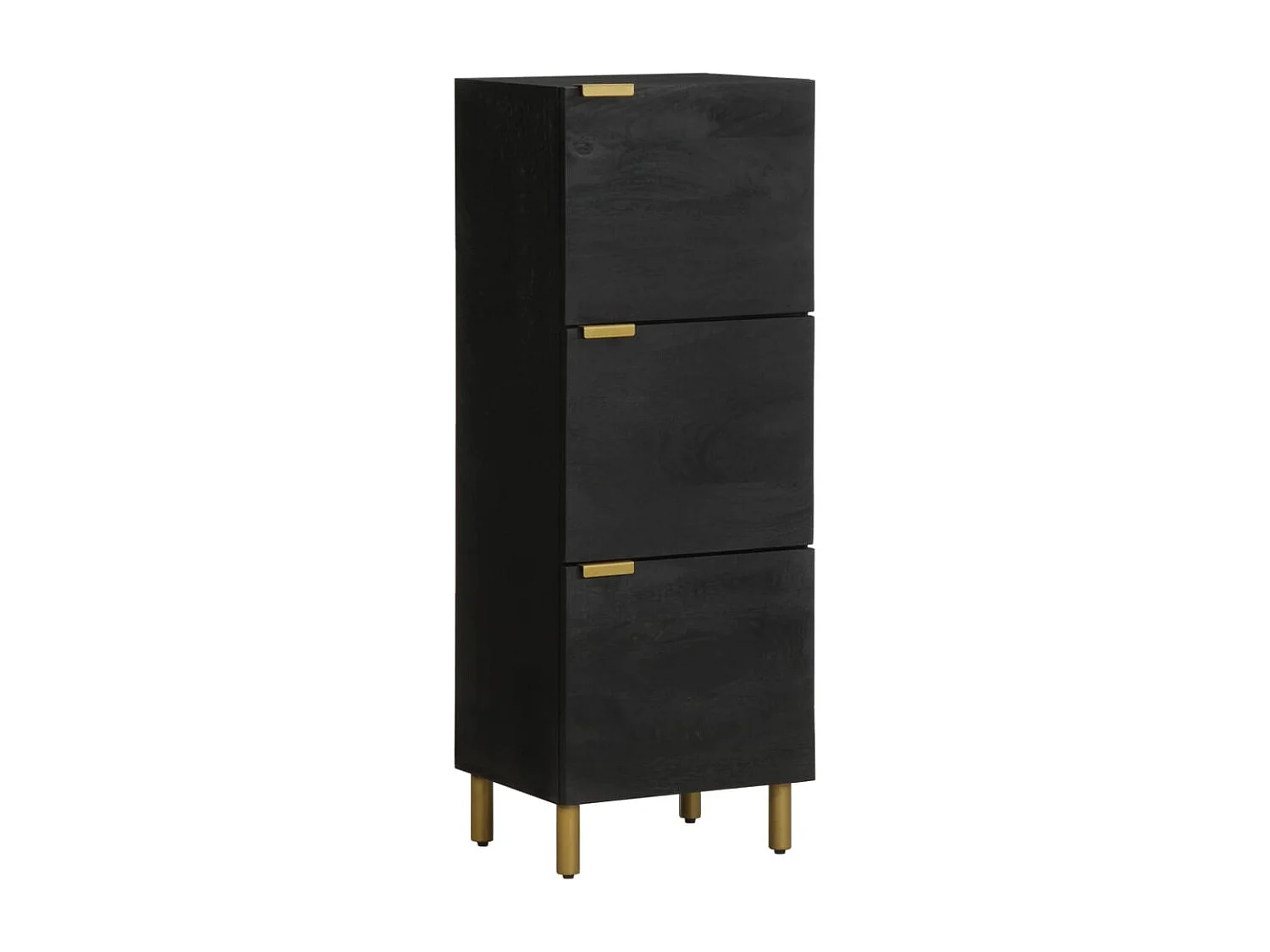Buffet | Bahut | Meuble de rangement noir 40x33x110 cm bois d'ingénierie
