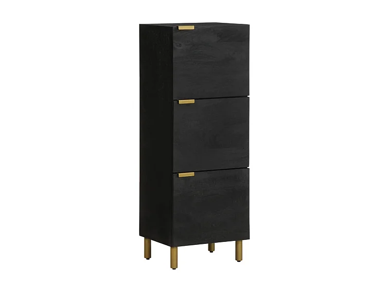 Buffet | Bahut | Meuble de rangement noir 40x33x110 cm bois d'ingénierie