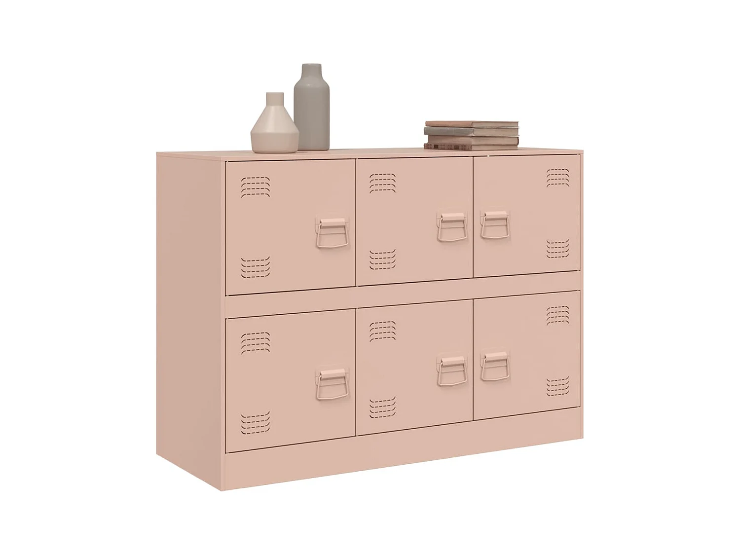 Credenza | Buffet | Armadio Rosa 99x39x73 cm in Acciaio