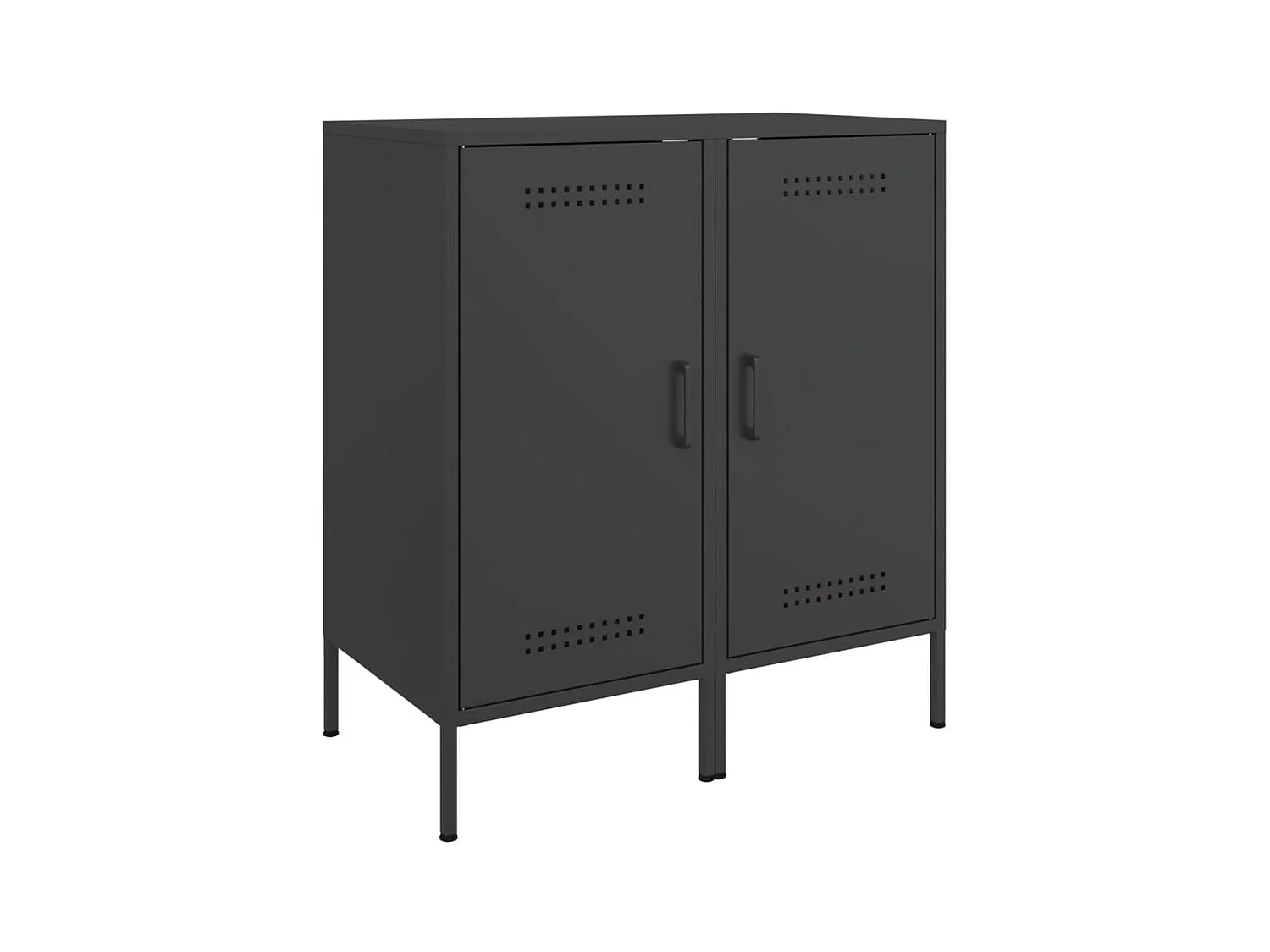 Buffets | Bahuts | Meuble de rangement 2 pcs noir 36x39x79 cm acier