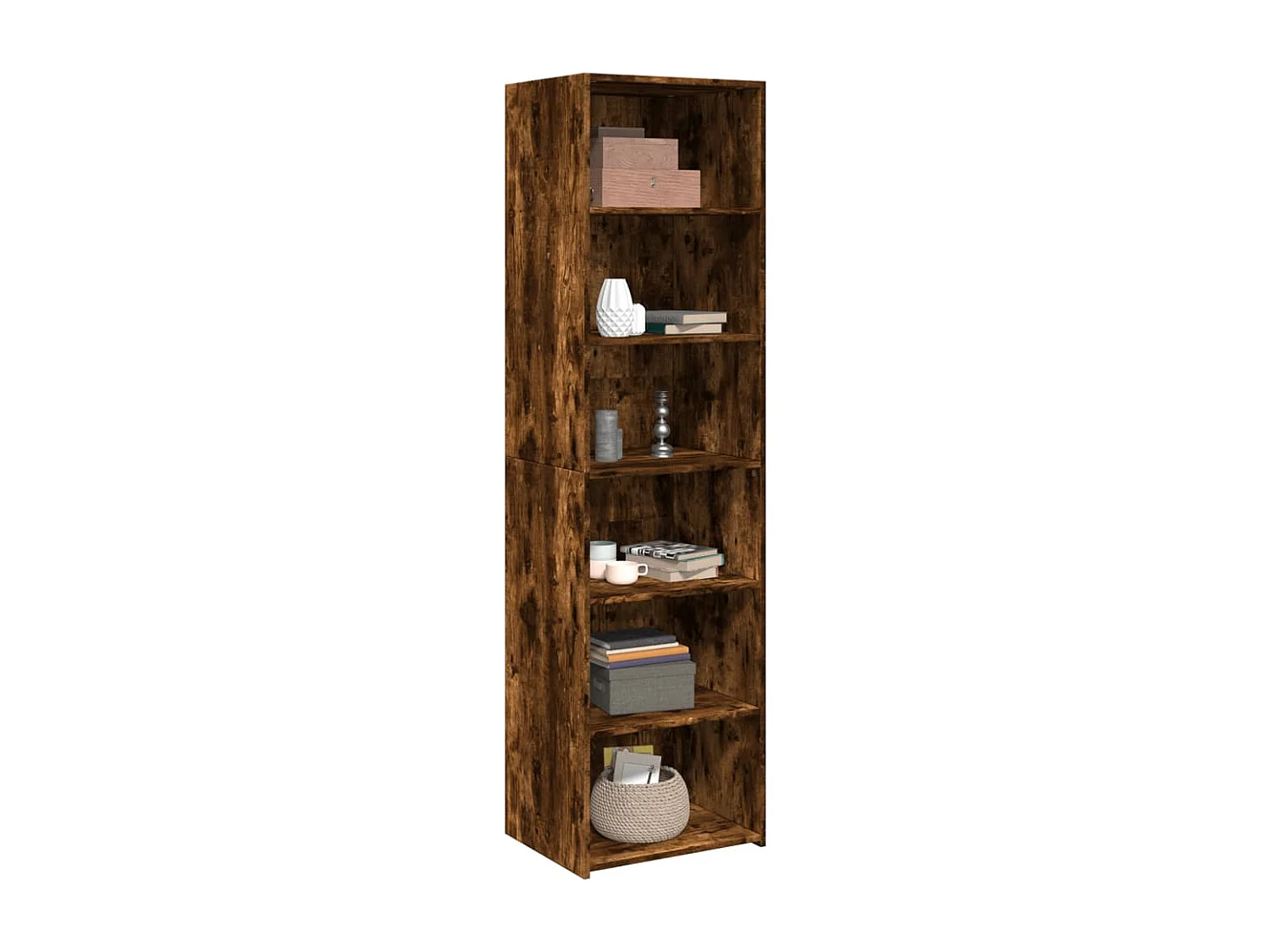 Buffet | Bahut | Meuble de rangement haut chêne fumé 50x41x185 cm bois d'ingénierie