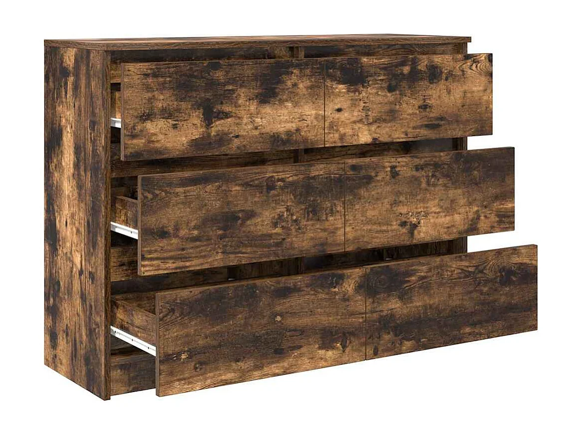 Buffet | Bahut | Meuble de rangement chêne fumé 100x35x76 cm bois d'ingénierie