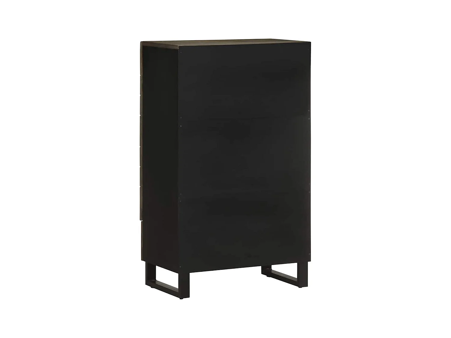 Credenza | Buffet | Armadio Nera 60x33x100 cm in Legno Massello di Mango