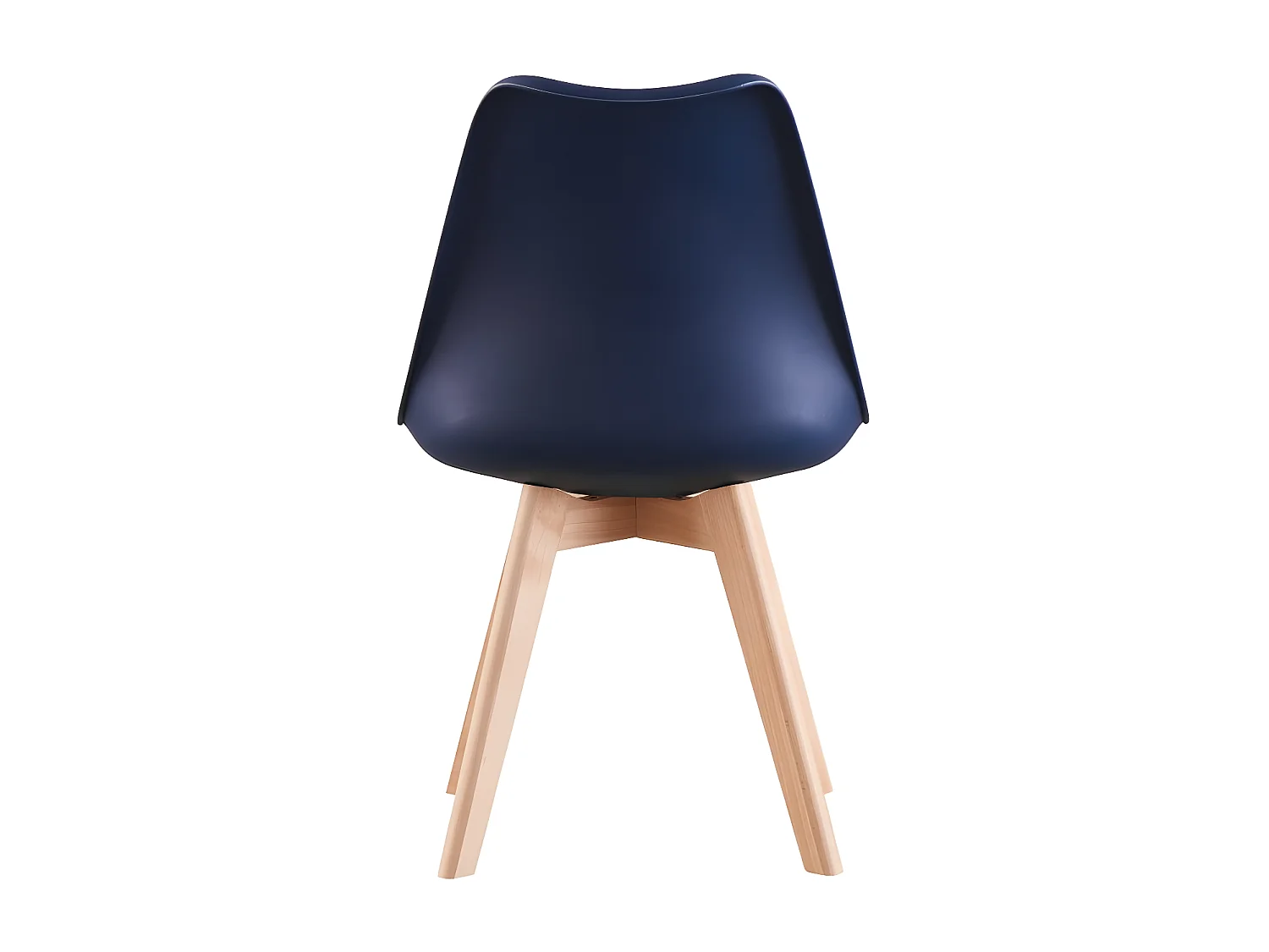 Ensemble de 4 Chaises de Salle à Manger Lorenzo avec Siège en Similicuir Élégant et Pieds en Bois Massif - Parfait pour Salle à Manger, Salon - Bleu