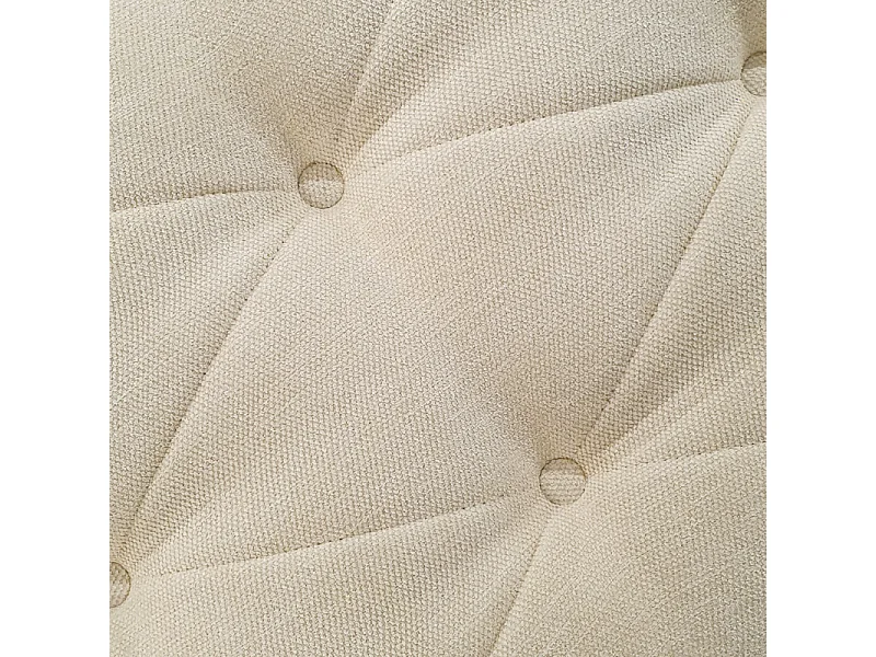 Banc / Bout de lit avec coffre de rangement tissu doux écru - SKY