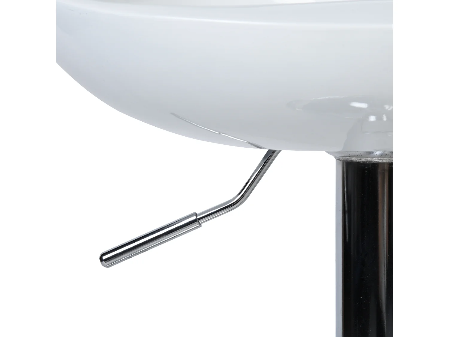 Lot de 2 tabourets de bar pivotants réglables en hauteur ABS blanc brillant ergonomiques profilés avec repose-pieds