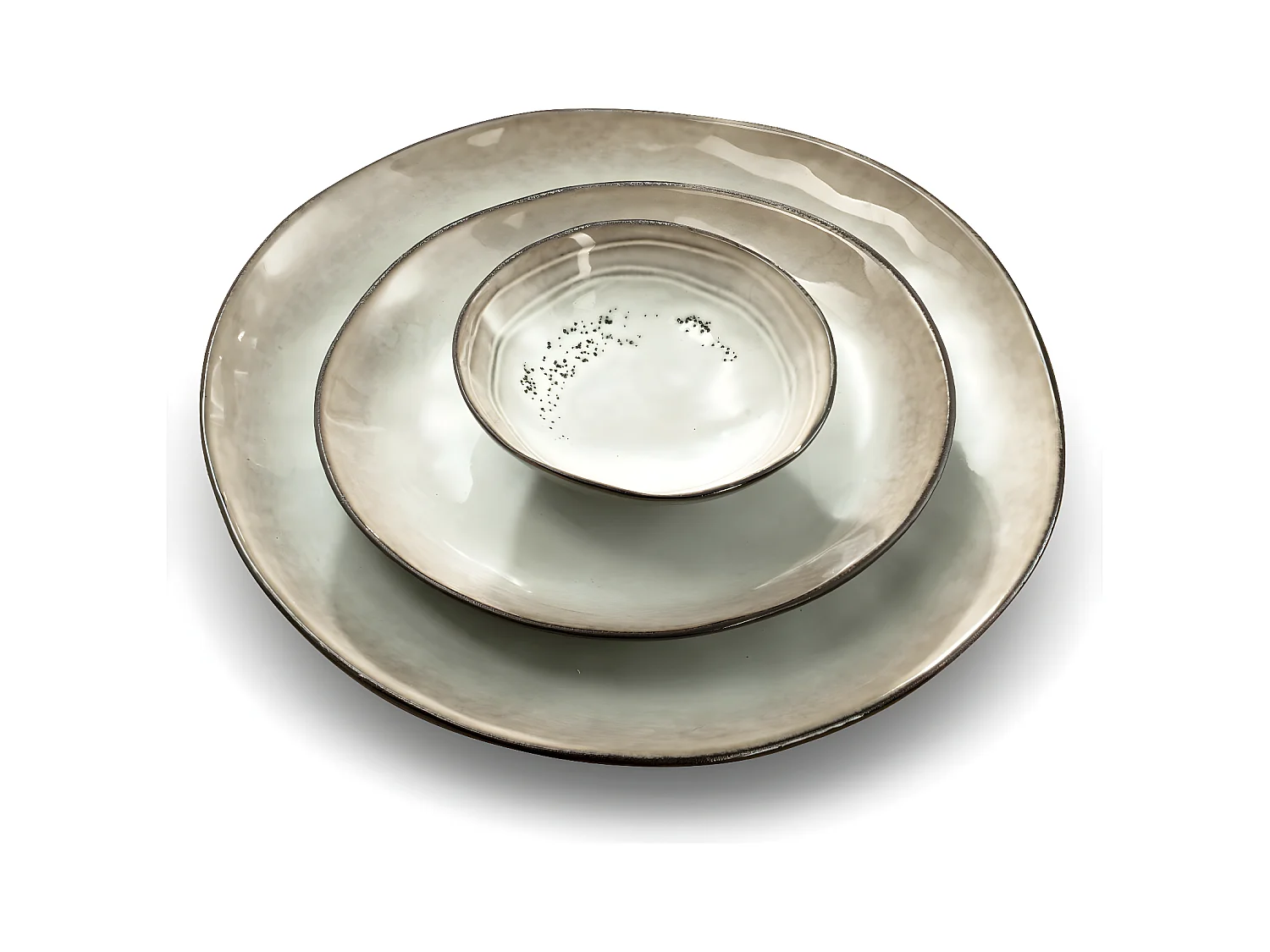 Ovaal groot model Shadow Nacre 35,5 x 14 cm (x2)