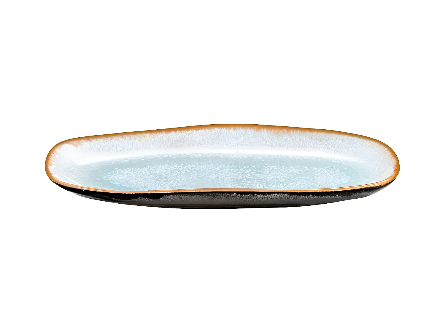 Shadow Aqua - Plat ovale petit modèle 23 x 11 cm (x6)