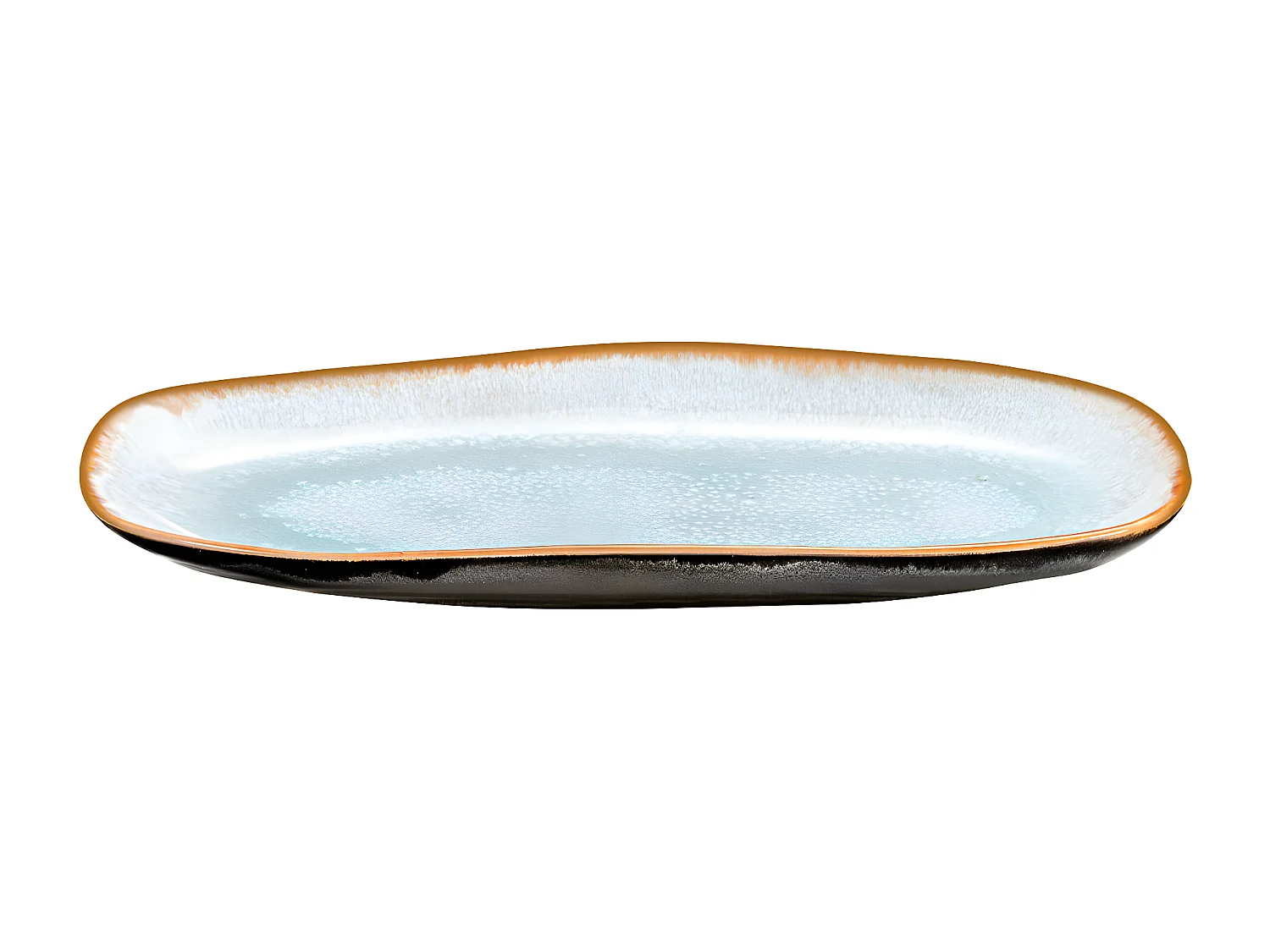 Shadow Aqua - Plat ovale petit modèle 23 x 11 cm (x6)