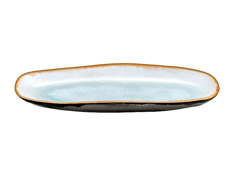 Shadow Aqua - Plat ovale petit modèle 23 x 11 cm (x6)