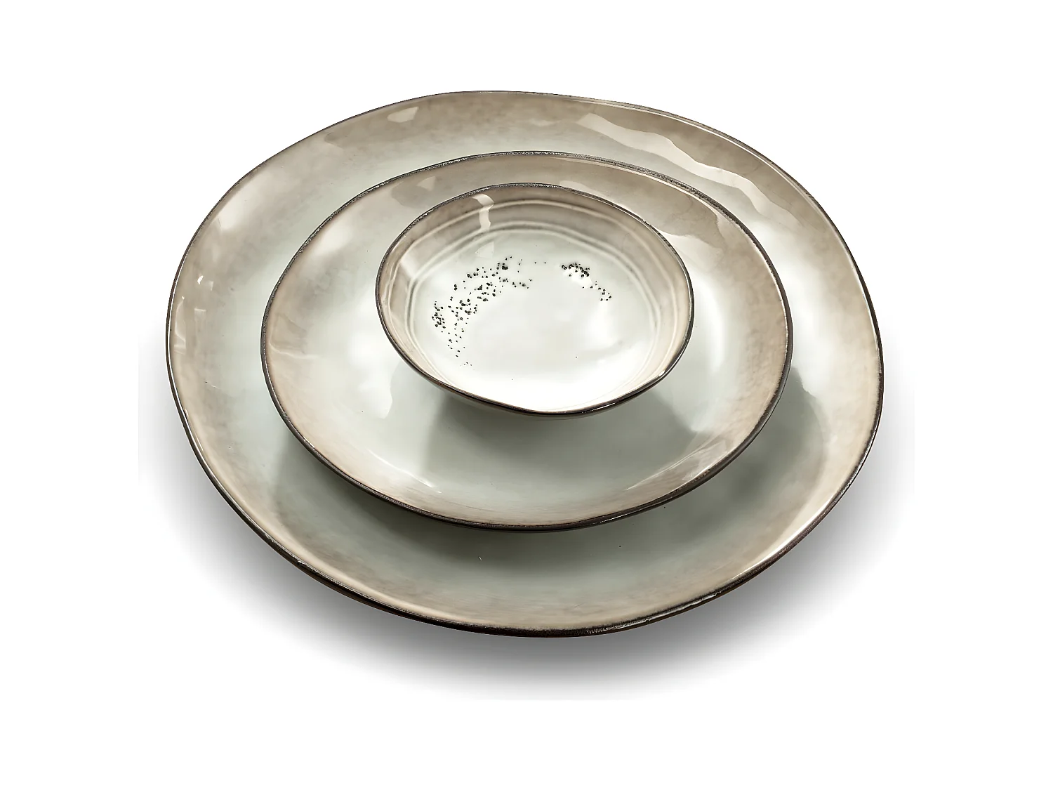 Shadow Nacre - Plat ovale petit modèle 23 x 11 cm (x6)