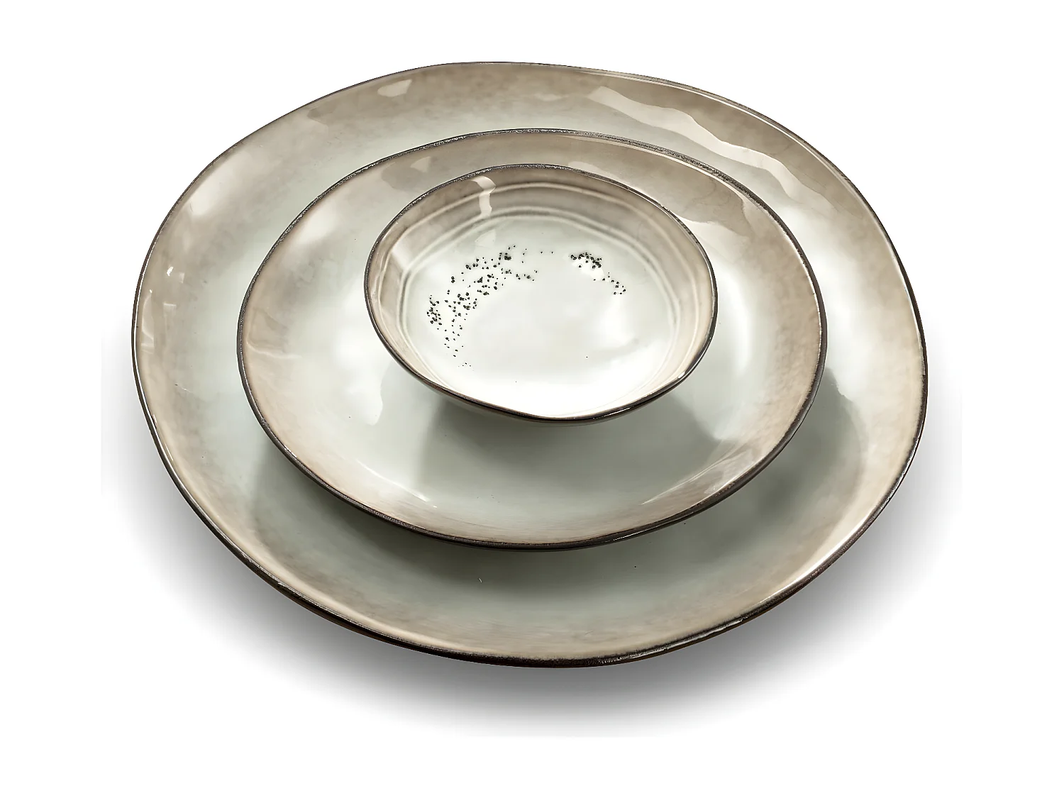 Shadow Nacre - Plat ovale petit modèle 23 x 11 cm (x6)