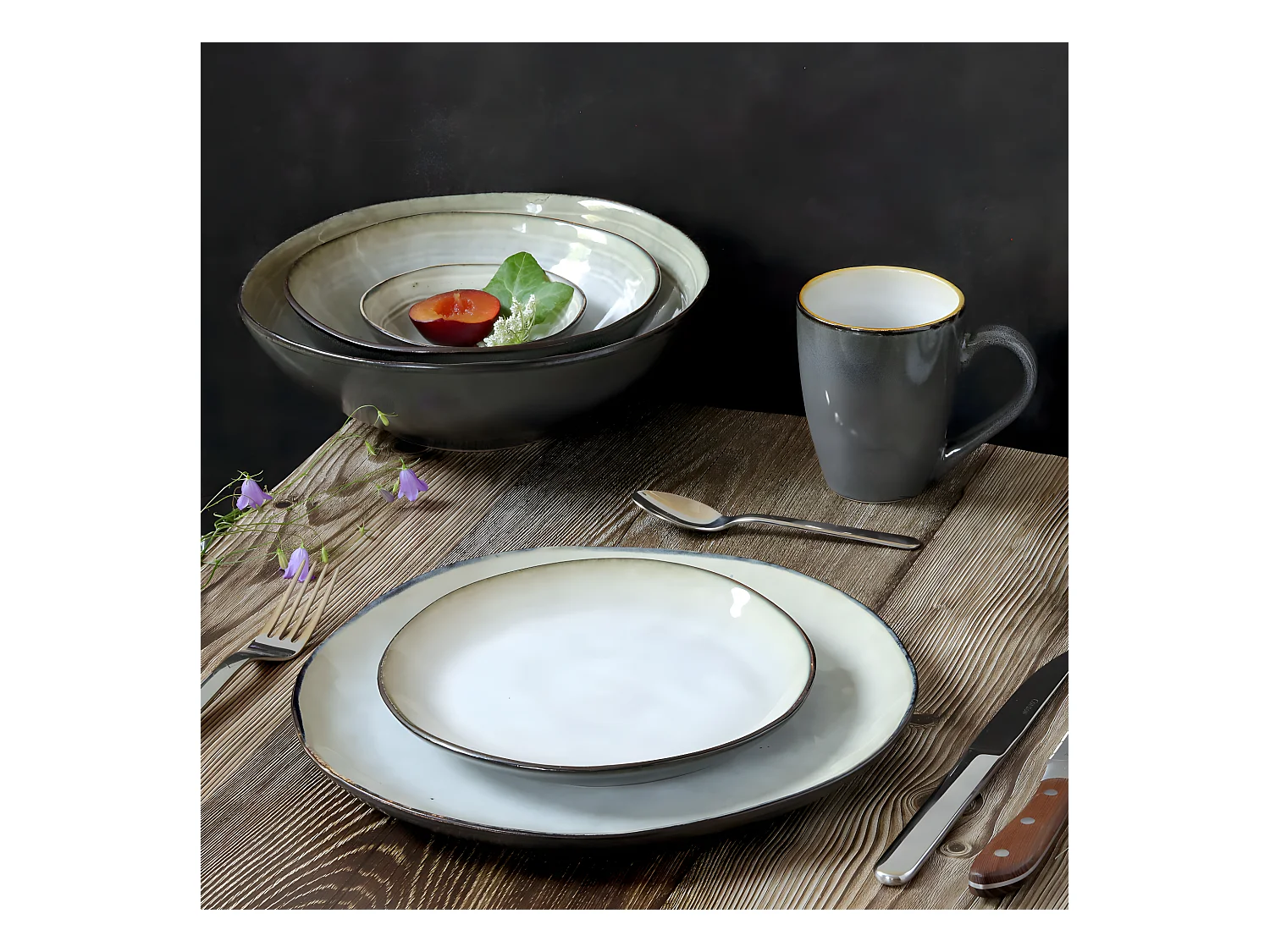 Shadow Nacre - Bol petit-déjeuner 13.5 cm (lot de 6)