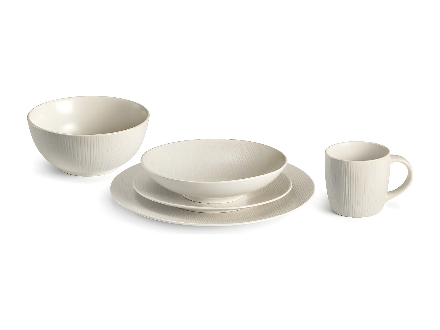 Magma Ivoire - Tasse café & thé 28 cl (lot de 6)