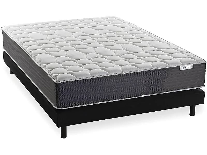 Ensemble matelas mémoire + sommier 180x200 Memo HR Hbedding - Mousse ergo, mousse HR 35kg et mousse effet mémoire de forme