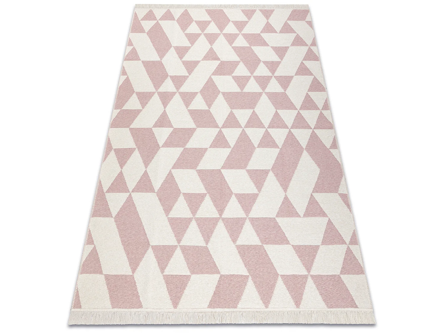 Tapijt TWIN 22992 geometrisch, katoen, dubbelzijdig, Ecologische franj 180x270 cm