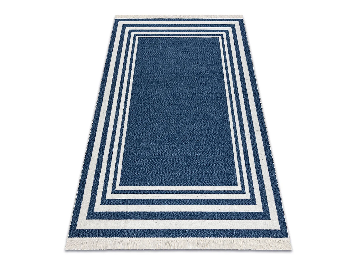 Teppich TWIN 22990 Rahmen, Baumwolle, doppelseitig, Rauten Ökologisch 100x200 cm