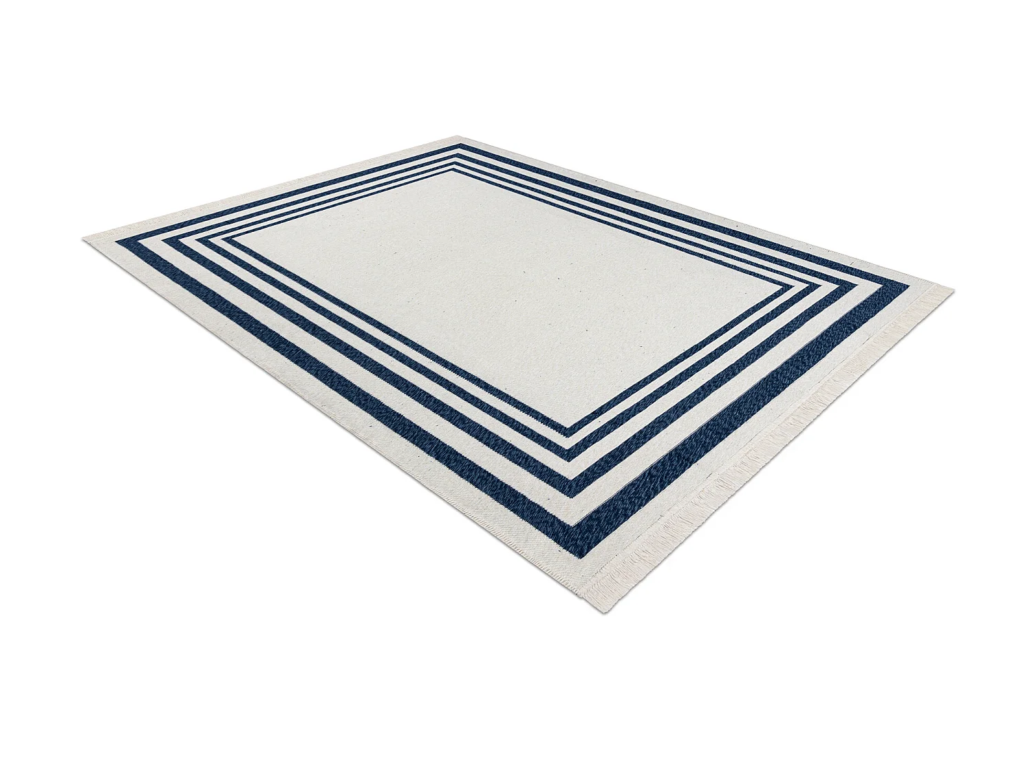 Teppich TWIN 22990 Rahmen, Baumwolle, doppelseitig, Rauten Ökologisch 100x200 cm