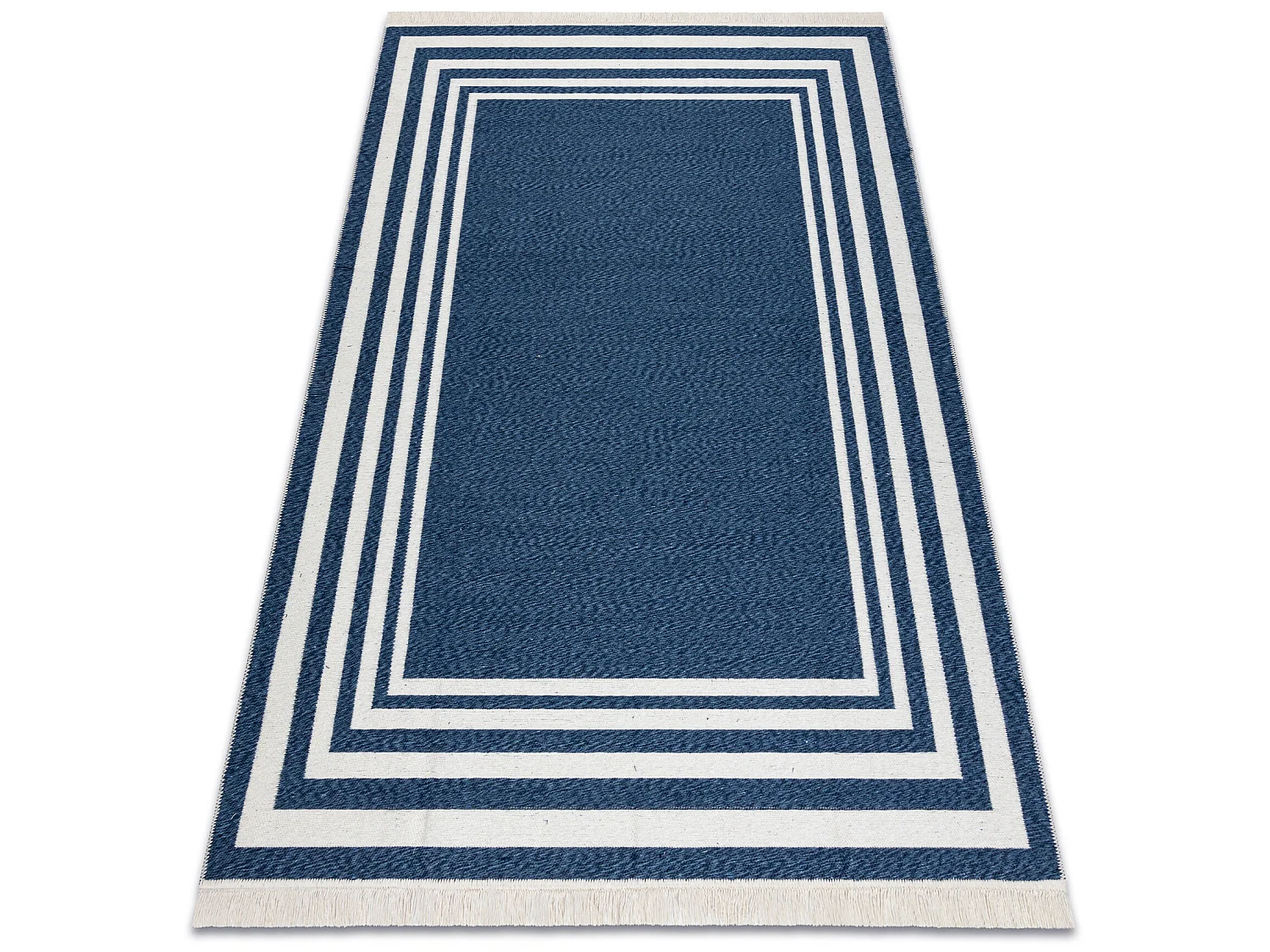 Teppich TWIN 22990 Rahmen, Baumwolle, doppelseitig, Rauten Ökologisch 100x200 cm