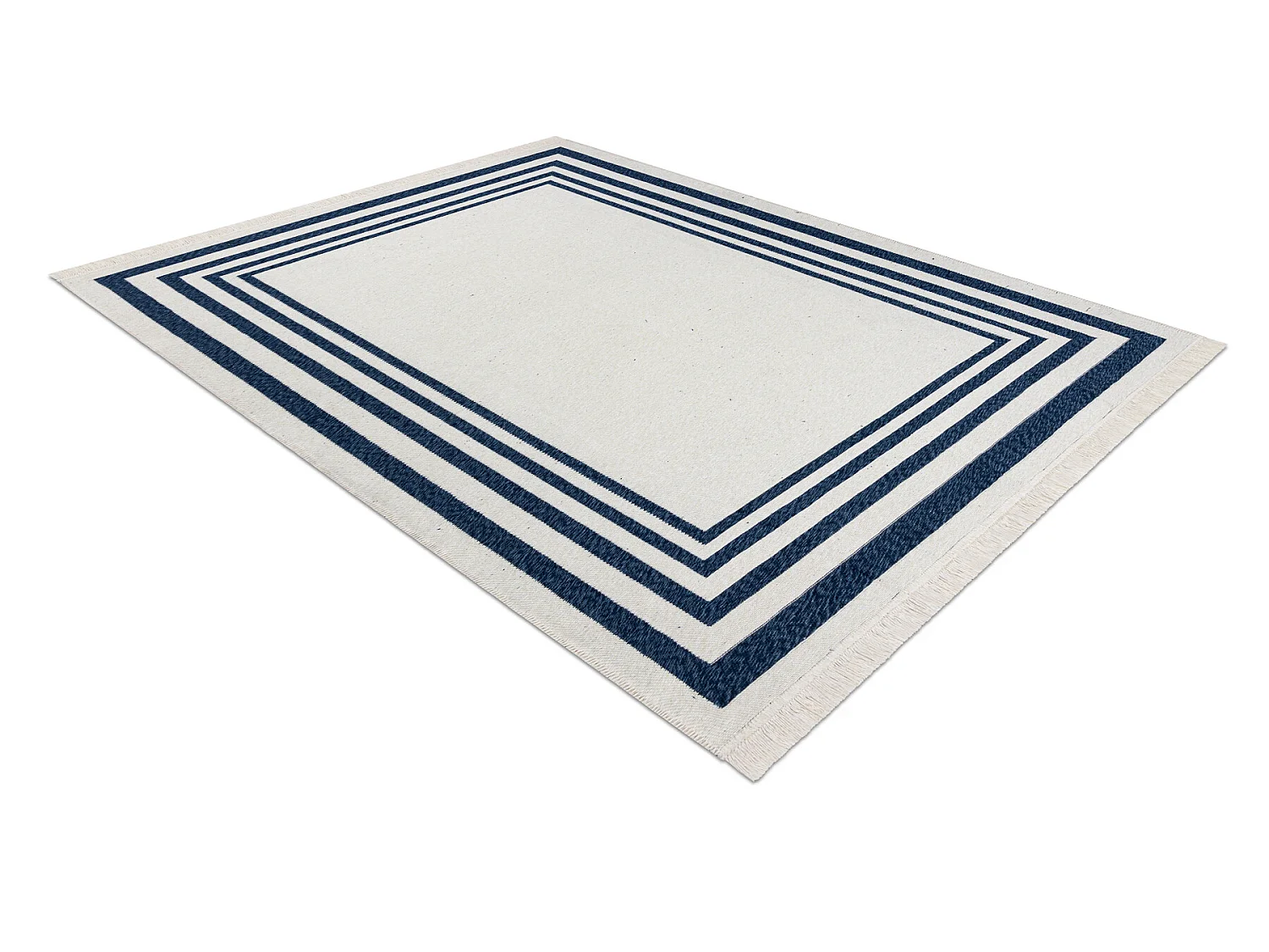 Teppich TWIN 22990 Rahmen, Baumwolle, doppelseitig, Rauten Ökologisch 100x200 cm