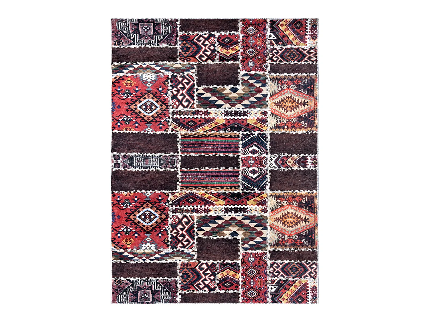 Dywan do prania ANDRE 2305 Orientalny patchwork, antypoślizgowy - bor 120x170 cm
