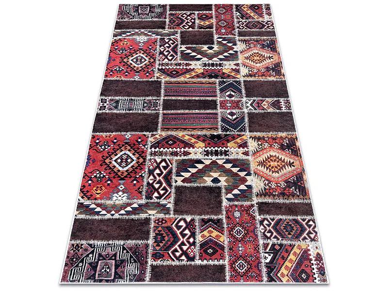 Tappeto lavabile ANDRE 2305 orientale patchwork antiscivolo - chiarett 120x170 cm