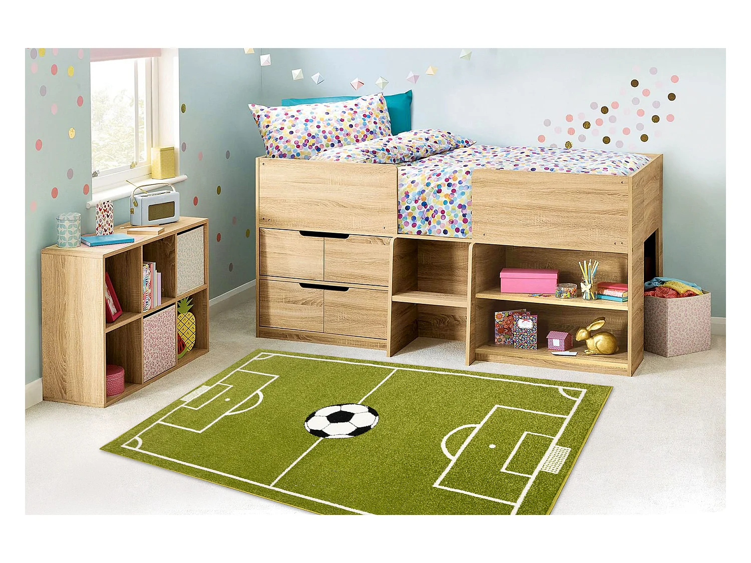 Tappeto MUNDIAL Campo da calcio, calcio - verde 120x170 cm