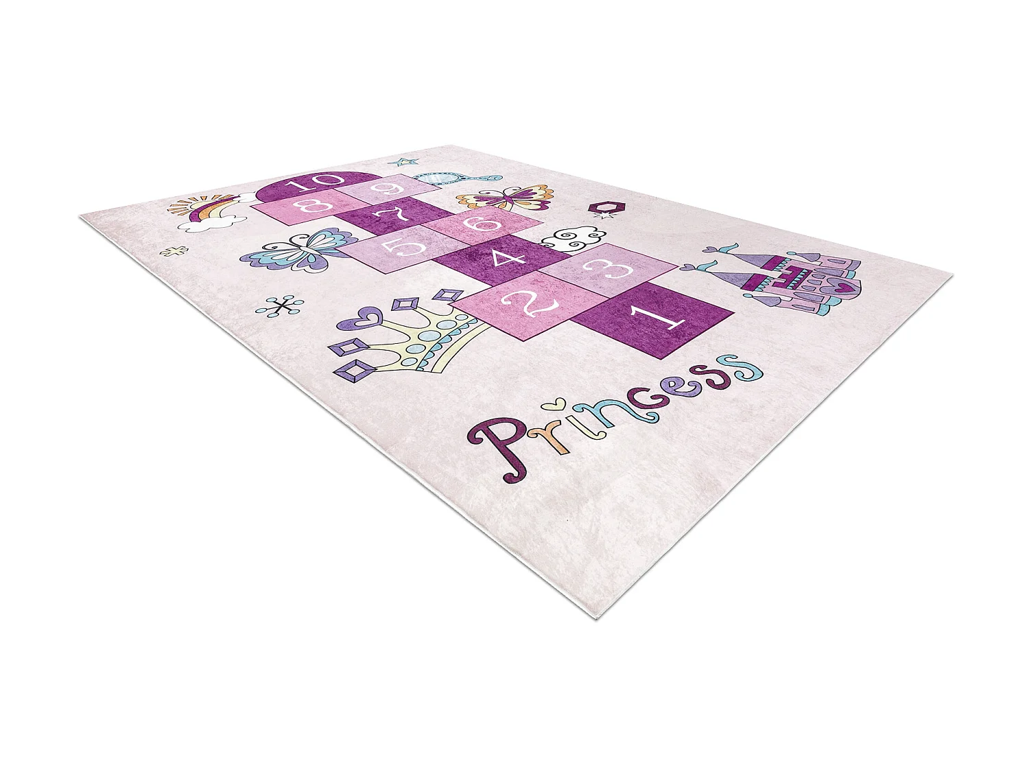 Tapis lavable BAMBINO 2285 marelle, nombres pour les enfants antidéra 160x220 cm