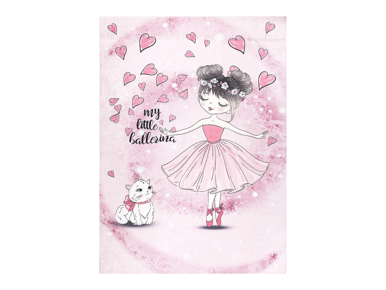 Tapis lavable BAMBINO 2185 Ballerine, minou pour les enfants antidéra 160x220 cm