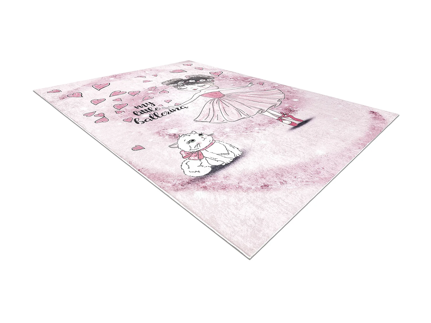 Tapis lavable BAMBINO 2185 Ballerine, minou pour les enfants antidéra 160x220 cm