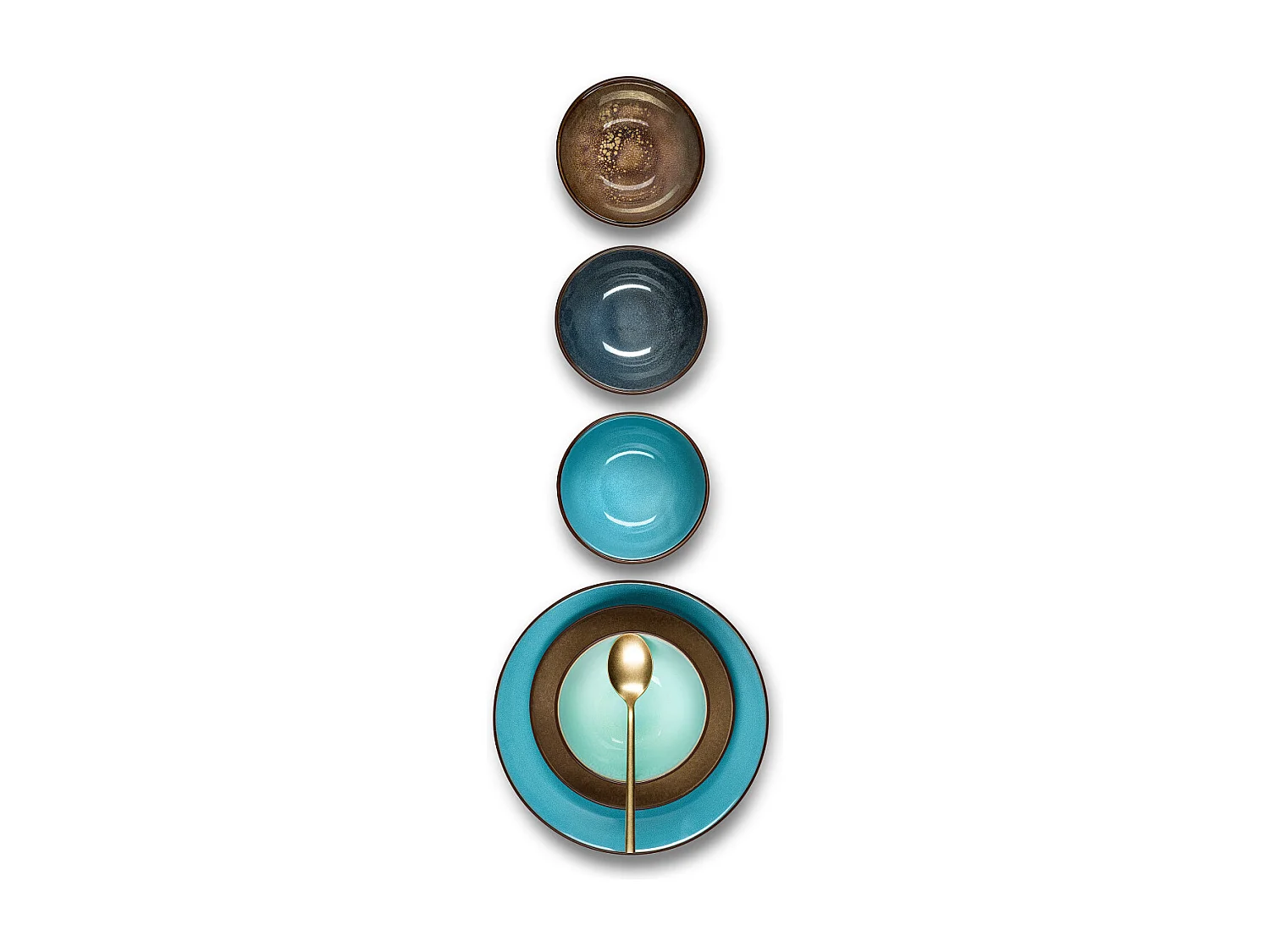 Feeling Turquoise - Assiette dessert 21 cm (lot de 6)