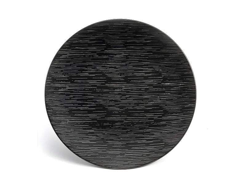 Magma Noir - Assiette plate 27 cm (lot de 6)