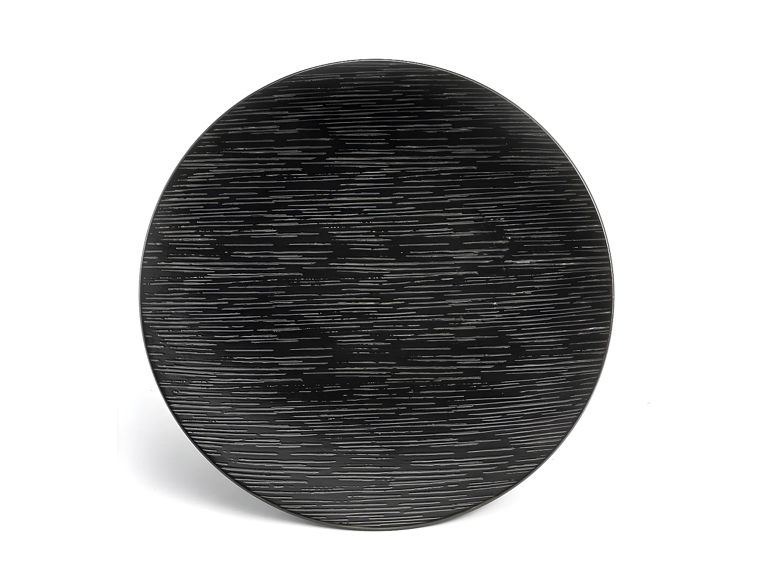 Magma Noir - Assiette plate 27 cm (lot de 6)